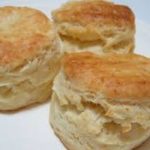 Three lightly golden baked homemade scones